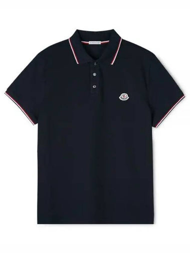 Men s Logo Polo Navy Collar 8A70300 84556 77X 1157009 - MONCLER - BALAAN 1