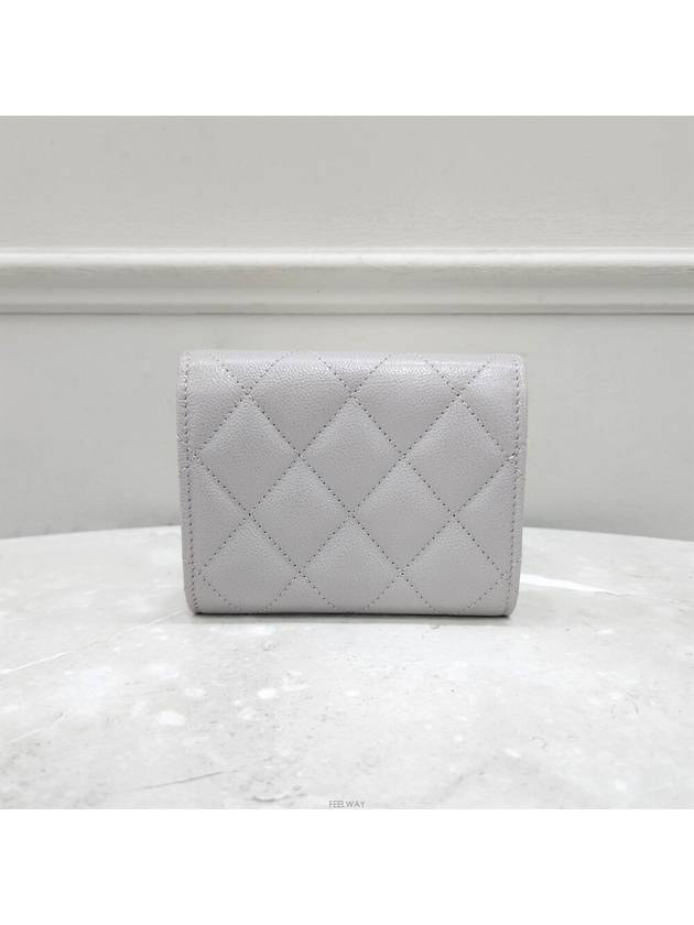 Lux You Gray season flap caviar card wallet - CHANEL - BALAAN 3