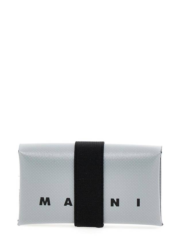 Logo Banded Coin Card Wallet Grey - MARNI - BALAAN 1