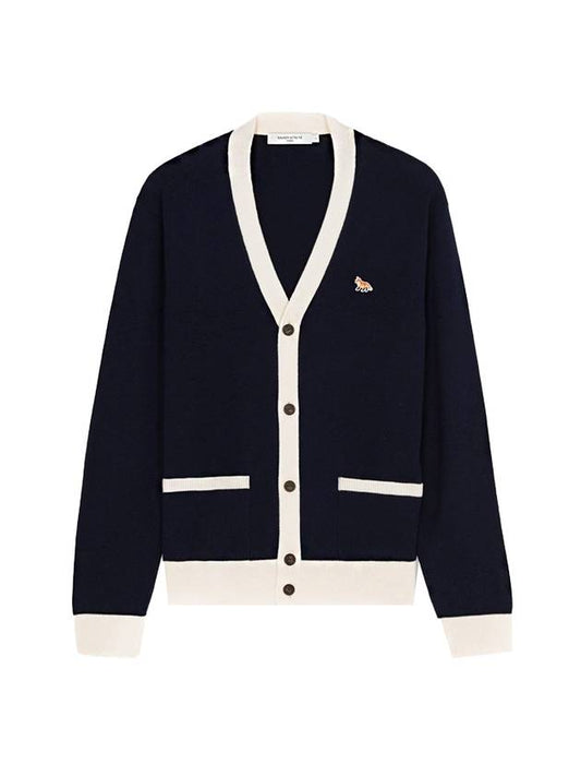 Baby Fox Bicolor Classic Cardigan Black - MAISON KITSUNE - BALAAN 1