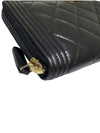 Women s A80288 Black Lambskin Gold Boy Zip Up Long Wallet - CHANEL - BALAAN 6