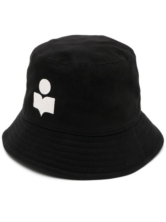 Haley Embroidered Logo Bucket Hat Black - ISABEL MARANT - BALAAN 3