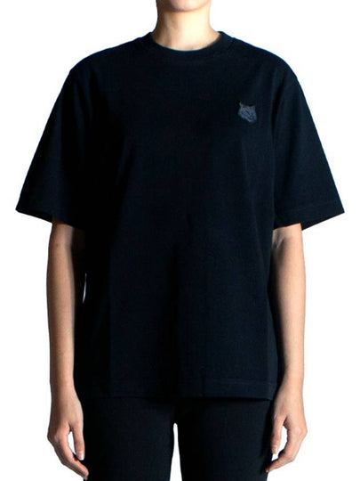 Bold Fox Head Patch Oversized Short Sleeve T-Shirt Black - MAISON KITSUNE - BALAAN 2