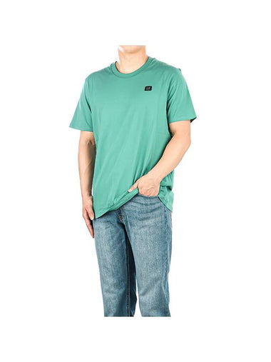 Logo Cotton Short Sleeve T-Shirt Green - CP COMPANY - BALAAN 1