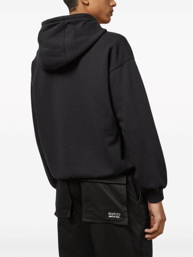 Cotton Jersey Printed Hoodie Sweatshirt Black - GUCCI - BALAAN 6