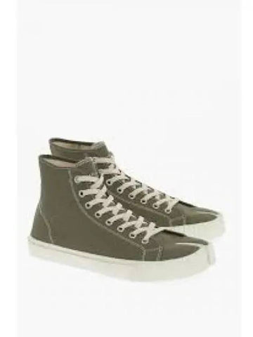 Tabi Split Toe High Top Sneakers Taupe - MAISON MARGIELA - BALAAN 1