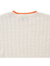 Logo Cable Wool Knit Top Ivory - MSGM - BALAAN 8