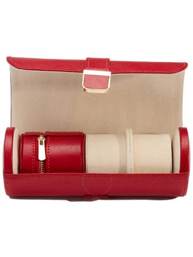 Wolf Red Palermo Double Watch Roll With Jewelry Pouch 213972 - WOLF - BALAAN 1