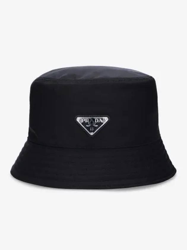 Triangle Logo Re-nylon Bucket Hat Black - PRADA - BALAAN 2