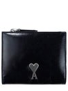 Heart Logo Half Wallet Navy - AMI - BALAAN 2