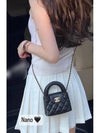 Classic Chain Shiny Aged Calfskin Mini Bag Black - CHANEL - BALAAN 3