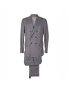 Men's Double Virgin Wool Suit Gray - BRUNELLO CUCINELLI - BALAAN.