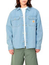 Harvey Shirt Jac Denim Jacket Blue - CARHARTT WIP - BALAAN 2