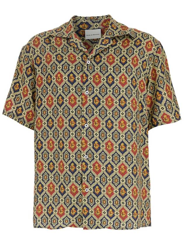 'La Chemise Ornements' Multicolor Shirt With All-Over Printed Motif In Viscose Man - DROLE DE MONSIEUR - BALAAN 1