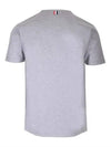 Men's Medium Weight Jersey Tipped Pocket Crewneck Short Sleeve T-Shirt Light Grey - THOM BROWNE - BALAAN 3