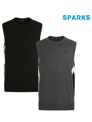 Men s side seam English knit vest SL3MKV004 - SPARKS - BALAAN 1