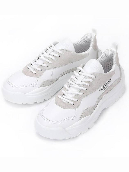 Garabani Gum Boy Leather Suede Low Top Sneakers White - VALENTINO - BALAAN 2