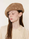 Wide Volume Beret Beige - BROWN HAT - BALAAN 1