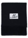 Logo Patch Knit Alpaca Muffler Black - MARNI - BALAAN 3