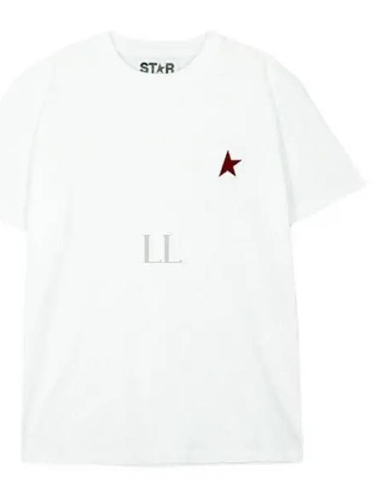 Small Star Crew Neck Short Sleeve T-Shirt White - GOLDEN GOOSE - BALAAN 2