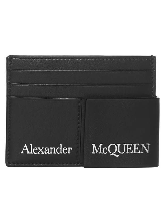 Logo Print Card Wallet Black - ALEXANDER MCQUEEN - BALAAN 1