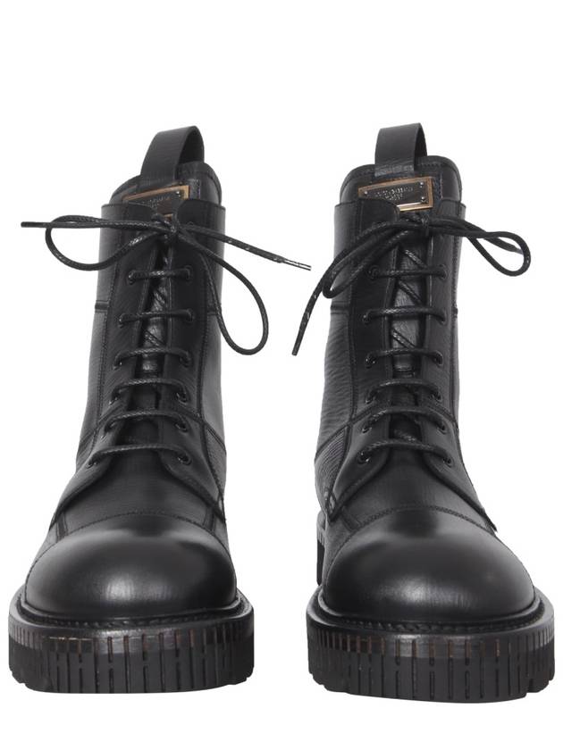 lace-up ankle boots black - DOLCE&GABBANA - BALAAN 4