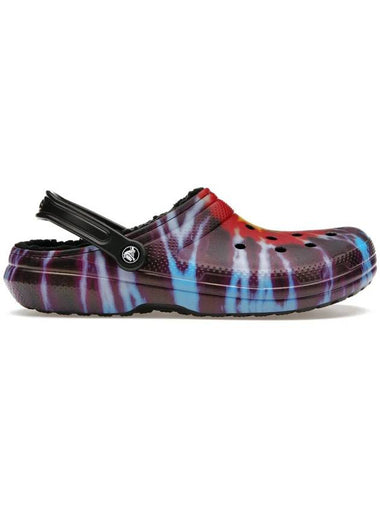 Classic Lined Tie Dye Clog Sandals Black - CROCS - BALAAN 1