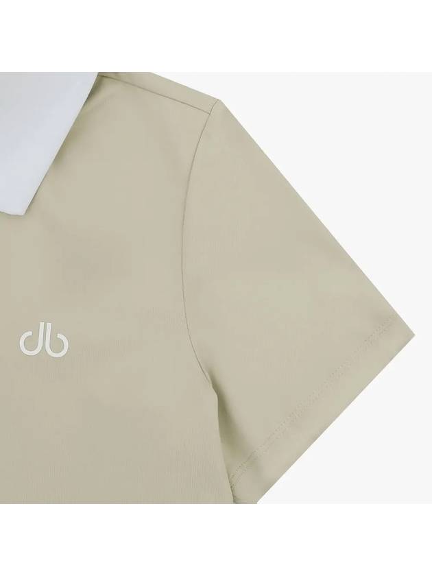 Drew Single Variation Color Scheme Short Sleeve T-Shirt DF42ST03BEIGE - DRUH GOLF - BALAAN 4