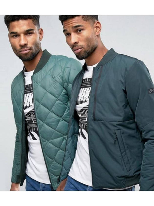 01943376364Reversible Bomber Down JacketGreen Dark Teal - NIKE - BALAAN 1