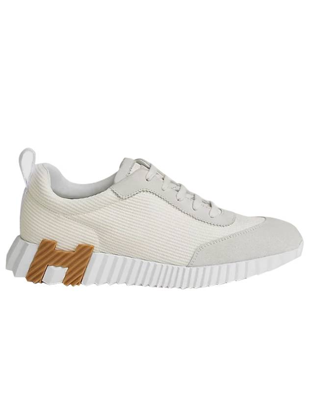 Men's Bouncing Sneakers White Mesh H Brown Black Twotone - HERMES - BALAAN 9