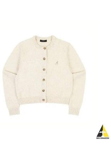 Women s Crop Cardigan 1873 Oatmeal - KANGOL - BALAAN 1