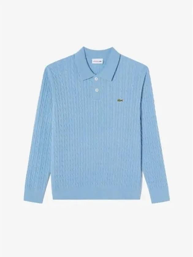 Men s Cable Sweater Polo T shirt AH480E 54N 4XA Domestic Product GQ2N24092437180 - LACOSTE - BALAAN 1