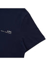 Men's Item Logo Cotton Short Sleeve T-Shirt Navy - A.P.C. - BALAAN 6