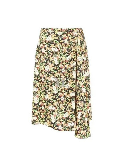 Lovers Prairie Print A-Line Skirt Black - MARNI - BALAAN 2