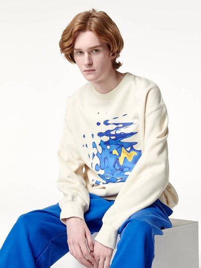 Wave Flower Sweatshirt Cream - RADINEO - BALAAN 2