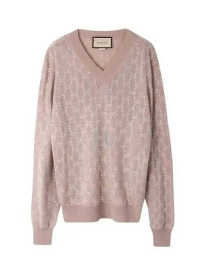 GG Crystal Wool Knit Top Pink - GUCCI - BALAAN 2