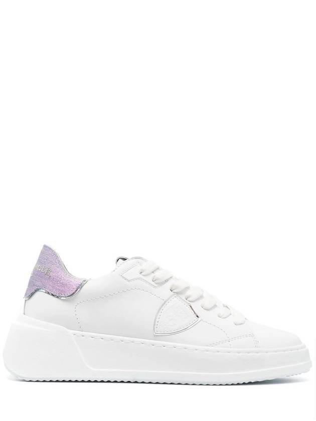 Tres Temple Leather Low Top Sneakers White - PHILIPPE MODEL - BALAAN 2