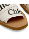 Woody Logo Flat Mule Slippers White - CHLOE - BALAAN 7