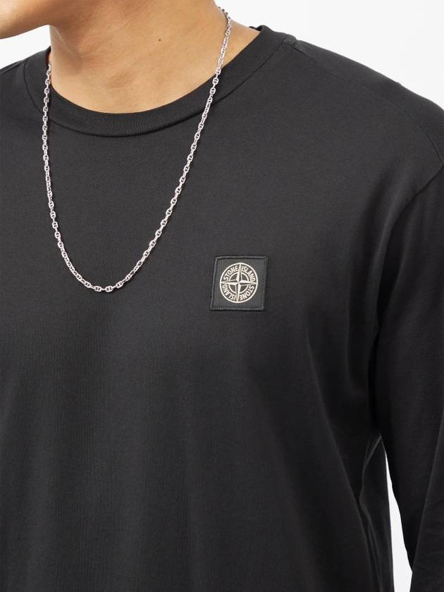 Stone Island Logo Patch Cotton Jersey Long Sleeve T Shirt 761522713 771522713 - STONE ISLAND - BALAAN 5