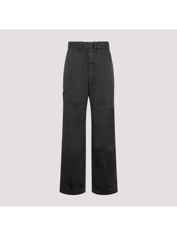 Cotton Straight Pants Midnight Green - LEMAIRE - BALAAN 1