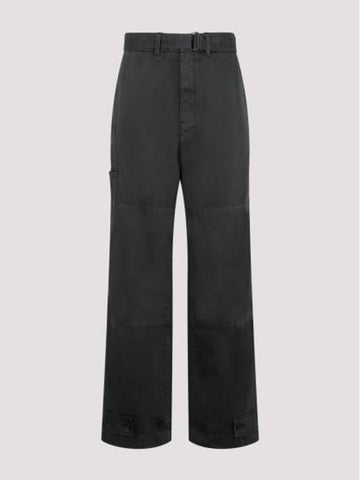 Cotton Straight Pants Midnight Green - LEMAIRE - BALAAN 1