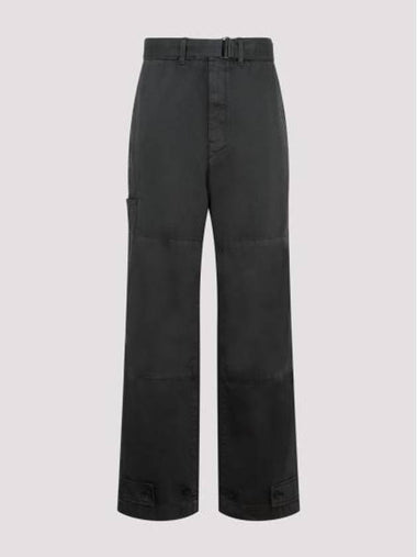 Cotton Straight Pants Midnight Green - LEMAIRE - BALAAN 1