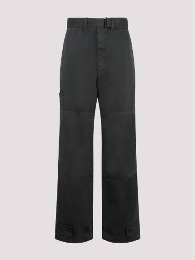 Cotton Straight Pants Midnight Green - LEMAIRE - BALAAN 1