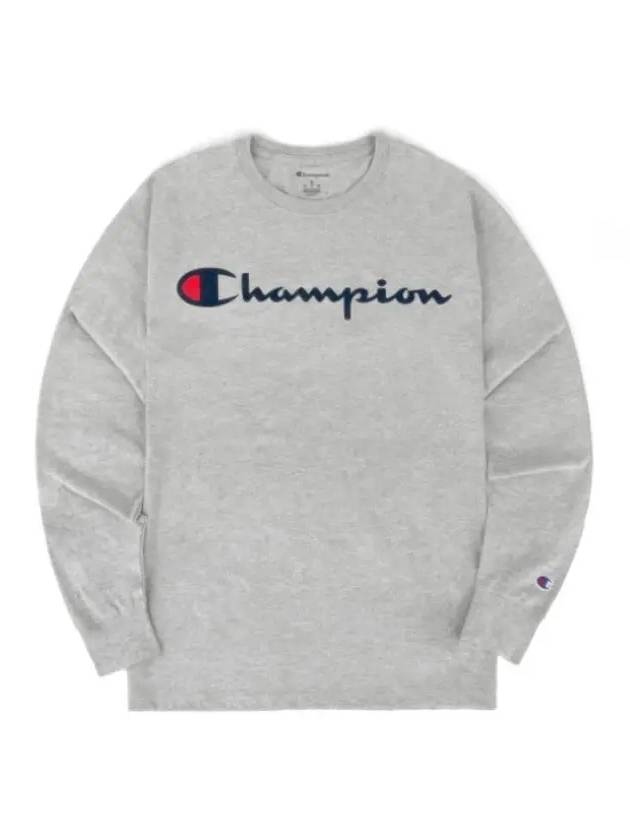 Classic graphic big logo long sleeve CH BT78 gray - CHAMPION - BALAAN 3