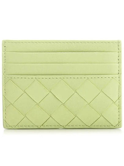 Intrecciato Leather Card Holder Green - BOTTEGA VENETA - BALAAN 2