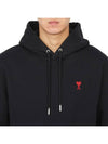 Red Heart Logo Classic Cotton Hoodie Black - AMI - BALAAN 6