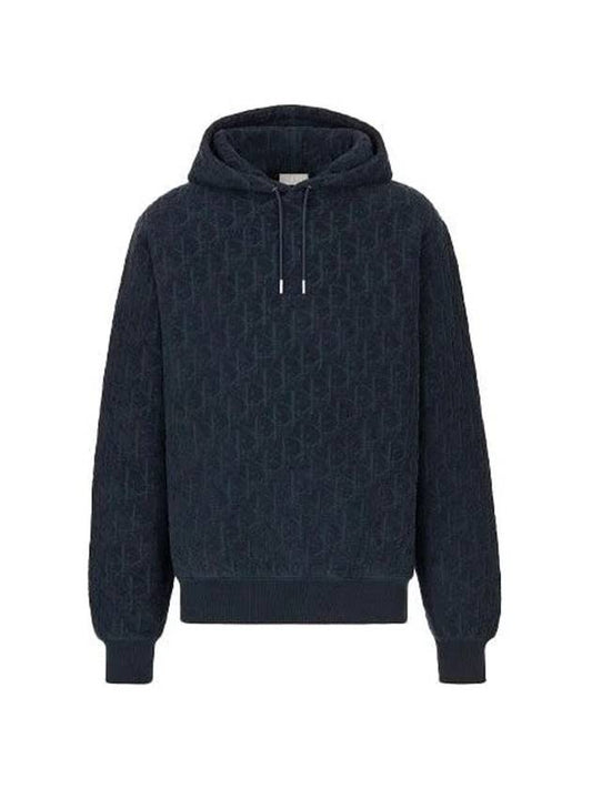 Oblique Relaxed Fit Hood Navy - DIOR - BALAAN 1