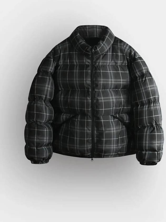 Signature puffer short padded jacket check - INDUST - BALAAN 8