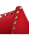 Rockstud Envelope Clutch Bag Red - VALENTINO - BALAAN.