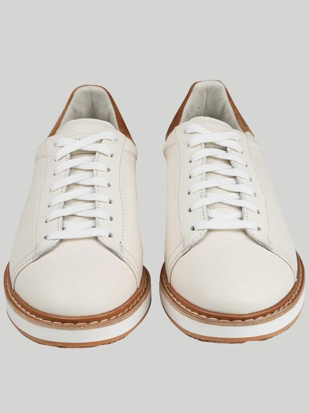 Grained Calfskin Low-Top Sneakers Panama - BRUNELLO CUCINELLI - BALAAN 3